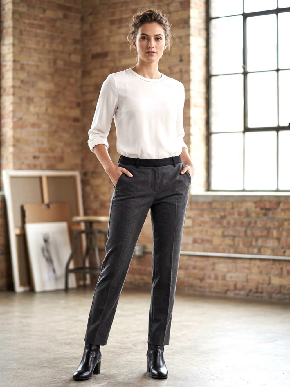 Mexx Women’s Charcoal Gray Dress Pants - Sz 8